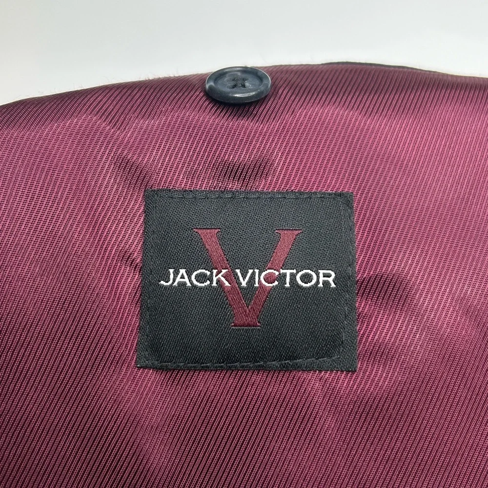 Jack Victor Blazer 46 Long 100% Wool Sport Coat Valentino CT Two‎ Button *READ